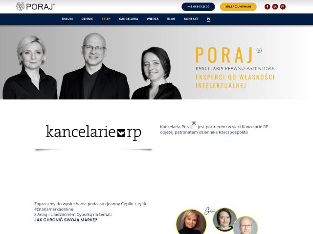 Zobacz PORAJ - Kancelaria Prawno-Patentowa