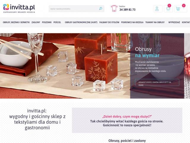 Zobacz Invitta - Tekstylia dla restauracji